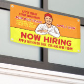 雇用技術者の個人設定インストーラーのヘルパー 横断幕 (ビルの外側)