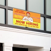 雇用技術者の個人設定インストーラーのヘルパー 横断幕 (ビルの外側)