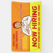 雇用技術者の個人設定インストーラーのヘルパー 横断幕 (縦)