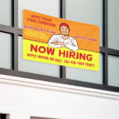 雇用技術者の個人設定インストーラーのヘルパー 横断幕 (ビルの外側)