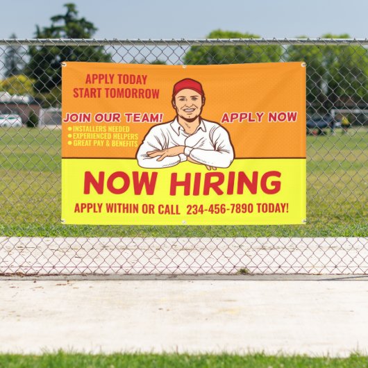 雇用技術者の個人設定インストーラーのヘルパー 横断幕 (インサイチュ)