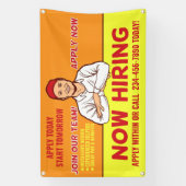 雇用技術者の個人設定インストーラーのヘルパー 横断幕 (縦)