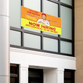 雇用技術者の個人設定インストーラーのヘルパー 横断幕 (ビルの外側)