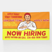 雇用技術者の個人設定インストーラーのヘルパー 横断幕 (横)