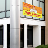 雇用技術者の個人設定インストーラーのヘルパー 横断幕 (ビルの外側)