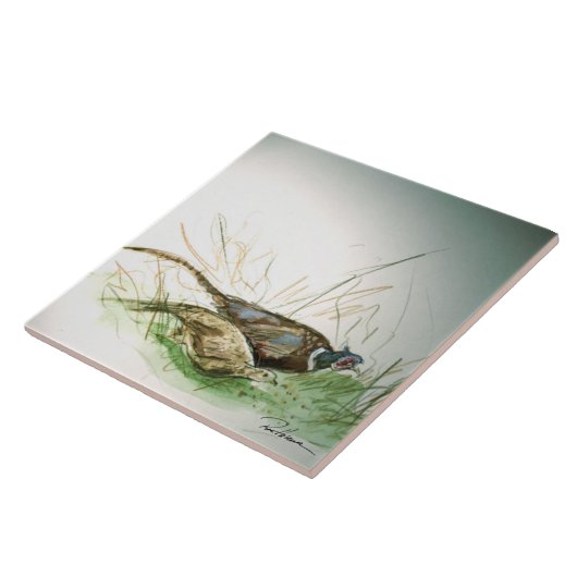 雉子。...... タイル (側面)