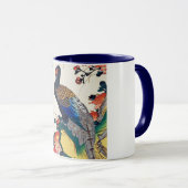 雉・菊、広重、浮世絵 マグカップ (正面右)