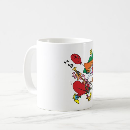 雌おもしろいピエロマグカップ コーヒーマグカップ (正面左)