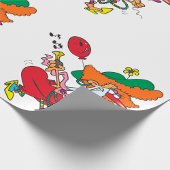 雌おもしろいピエロ ラッピングペーパー