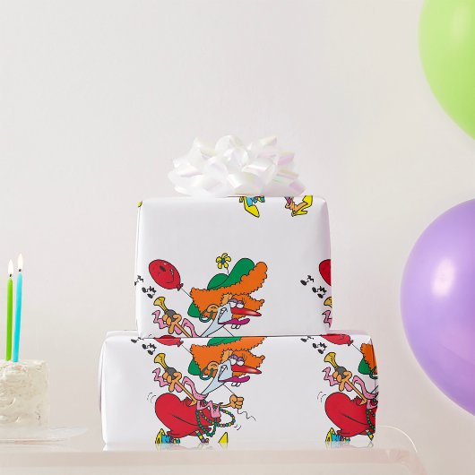 雌おもしろいピエロ ラッピングペーパー