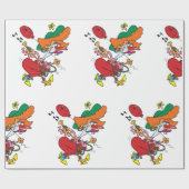 雌おもしろいピエロ ラッピングペーパー (フラット)