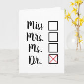 雌おもしろいPhD/MDアンチ家父長制卒業 カード (黄色い花)