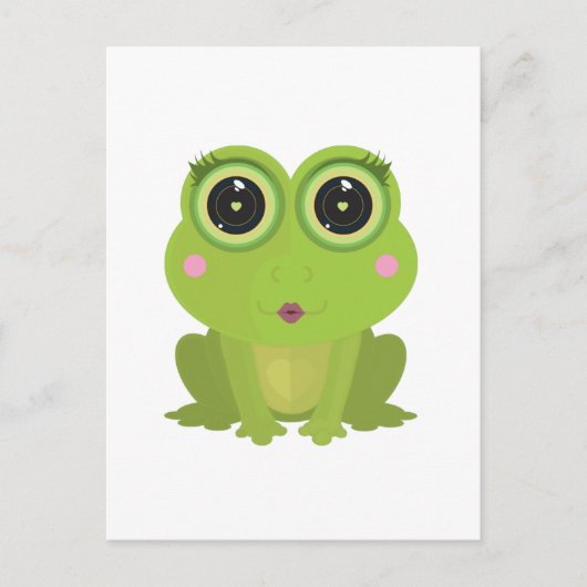 雌のカエル ポストカード (正面)