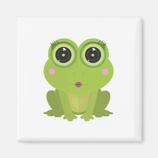 雌のカエル マグネット (正面)