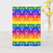 雌の虹の模様 カード (黄色い花)