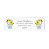 雌ひまエレガントわりジンジャージャー差出人住所 ラベル (正面)