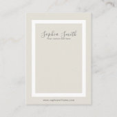 雌イラストレーションポートレートイヤリング表示カード コーリングカード (裏面)