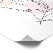 雌エレガント型枠イラストレーション芸術 ポスター (角)