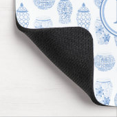 雌エレガント青白生姜ジャガーモノグラム マウスパッド (コーナー)