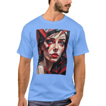 雌ガラス抽象芸術顔