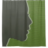 雌シルエット シャワーカーテン (正面)