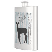 雌ジカ青いフラスコの樺の木の森林のシカ フラスク (左)