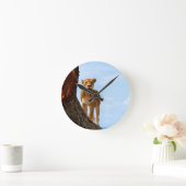 雌ジシ ラウンド壁時計 (ホーム)