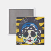 雌スカル磁石 マグネット (正面/裏面)