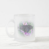 雌スズキアゲハチョウ蝶 フロストグラスマグカップ (左)