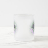 雌スズキアゲハチョウ蝶 フロストグラスマグカップ (中央)