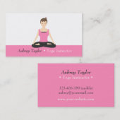 雌スタイリッシュウェルネスヨガインストラクター 名刺 (正面/裏面)
