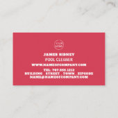 雌バザーポートレートスイミングプールクリーナー 名刺 (裏面)