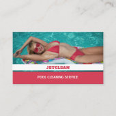 雌バザーポートレートスイミングプールクリーナー 名刺 (正面)