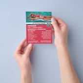 雌バザーポートレート、スイミングプール清掃 チラシ (手)