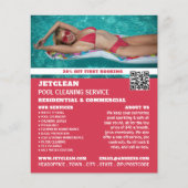 雌バザーポートレート、スイミングプール清掃 チラシ (正面)