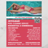 雌バザーポートレート、スイミングプール清掃 チラシ (正面)