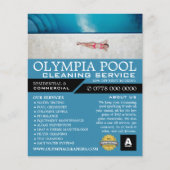 雌バザー、スイミングプール清掃広告ズ チラシ (正面)