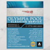 雌バザー、スイミングプール清掃広告ズ チラシ (正面)