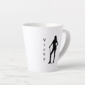 雌パーソナライズされたゴルフ カフェラテマグ (右アングル)