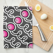 雌パーソナライズされたボーリングボウリングをする人、 クリケットの投手 キッチンタオル (四つ折り)