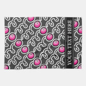 雌パーソナライズされたボーリングボウリングをする人、 クリケットの投手 キッチンタオル (横)