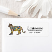 雌パーソナライズされたライオン差出人住所ラベル ラベル (インサイチュ)