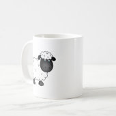 雌ヒツジのためのベビーのヒツジ コーヒーマグカップ (正面左)