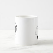 雌ヒツジのためのベビーのヒツジ コーヒーマグカップ (中央)