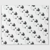 雌ヒツジのためのベビーのヒツジ ラッピングペーパー (フラット)