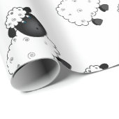 雌ヒツジのためのベビーのヒツジ ラッピングペーパー (ロールコーナー)