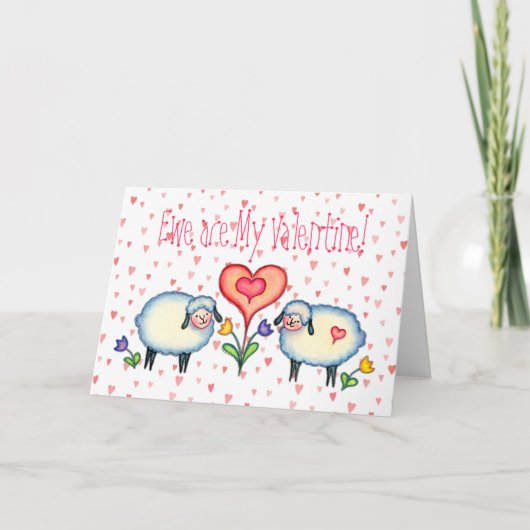 雌ヒツジはシャロンSHARPEによって私のバレンタイン行います シーズンカード (正面)