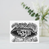 雌ビクトリアンスカルスケルトンJoseポサダ ポストカード (スタンド正面)