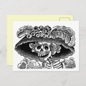 雌ビクトリアンスカルスケルトンJoseポサダ ポストカード (正面/裏面)
