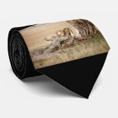 雌ライオンのストレッチ ネクタイ (ロール)